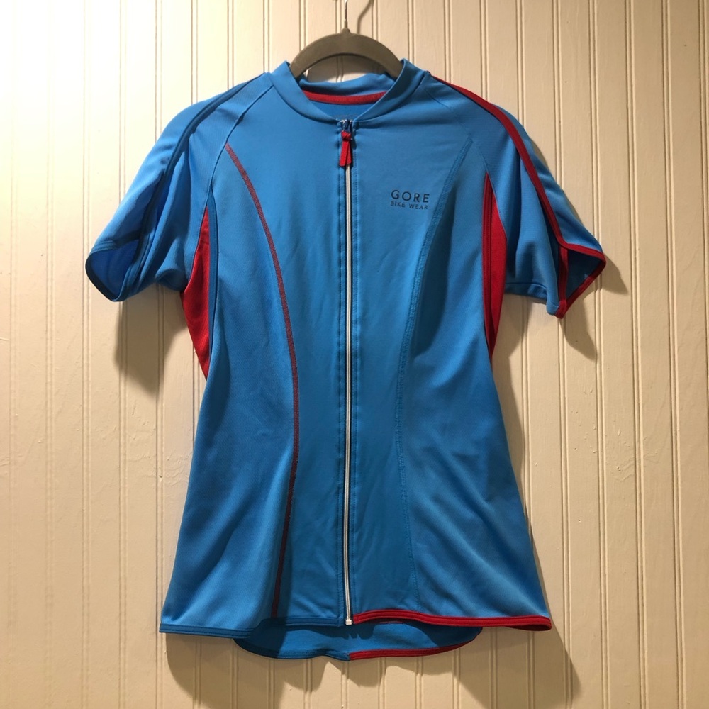 Gore Women's Blue and Red Cycling Jersey